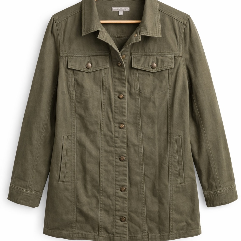 Jessica London Khaki Utility Jacket